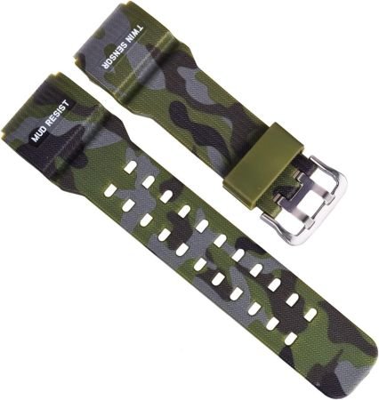 CASO 2 Compatible With Casio G-Shock Mud-Master GG-1000 /GWG-100 /GSG-100 Watch Only 27MM Resin Watch Strap (Army Green)