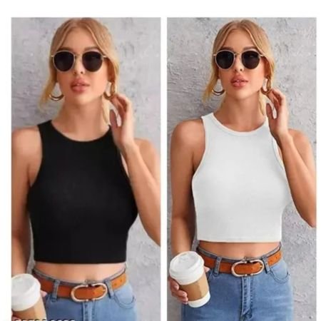 TANK -TUSI TOP COMBO BLACK-WHITE
