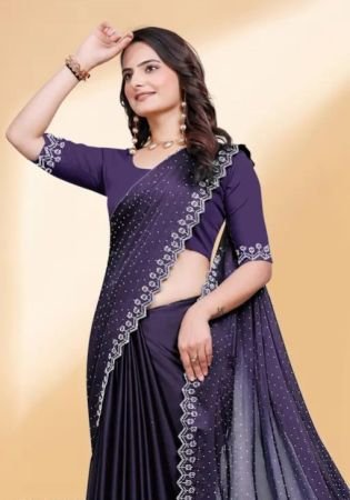 TRANDING RANGOLI SAREE WITH CUT WORK BORDER AND BLOUSE