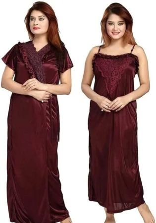 Ovida Women Nighty Pack Of 2 Set