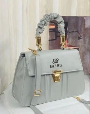 Graceful Stylish Slingbags Luxury High Quality PU Leather Women Shoulder Bag (Grey)