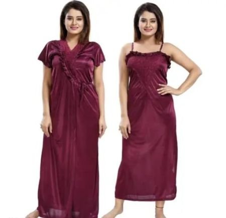 Ovida Women Nighty Pack Of 2 Set