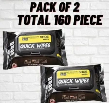 Sneaker & Shoe Cleaner Wipes - 1 Packs of 80 - Portable Sneakers Cleaner Shoe Wipes Quickly Remove Dirt & Stains - These Shoe Cleaning Wipes Can Be Used On Most Footwear for shoe cleaning and polish