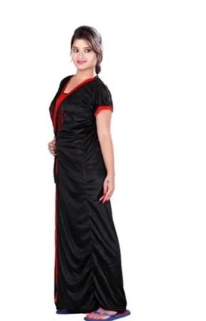 Satin embroidery Nightdress
