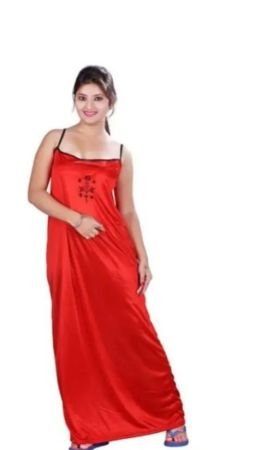 Satin embroidery Nightdress